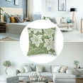 thumbnail image 5 of nygtbtfer Sage Green Decorative Dahlia Pillow Covers  Set of 2 Geometric Floral Elegant Gray Green White Short Plush Decor Spring Farmhouse Throw Pillows Cushion Cases for Sofa Bed White, 5 of 7