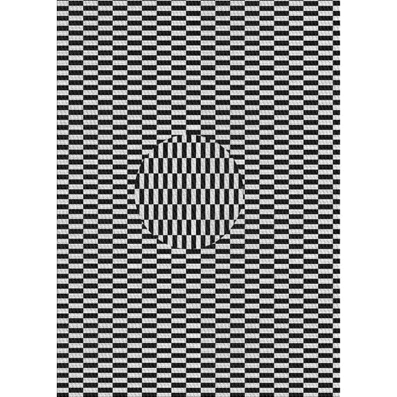 Ahgly Company Indoor Rectangle Patterned Light Gray Novelty Area Rugs, 6' x 9'