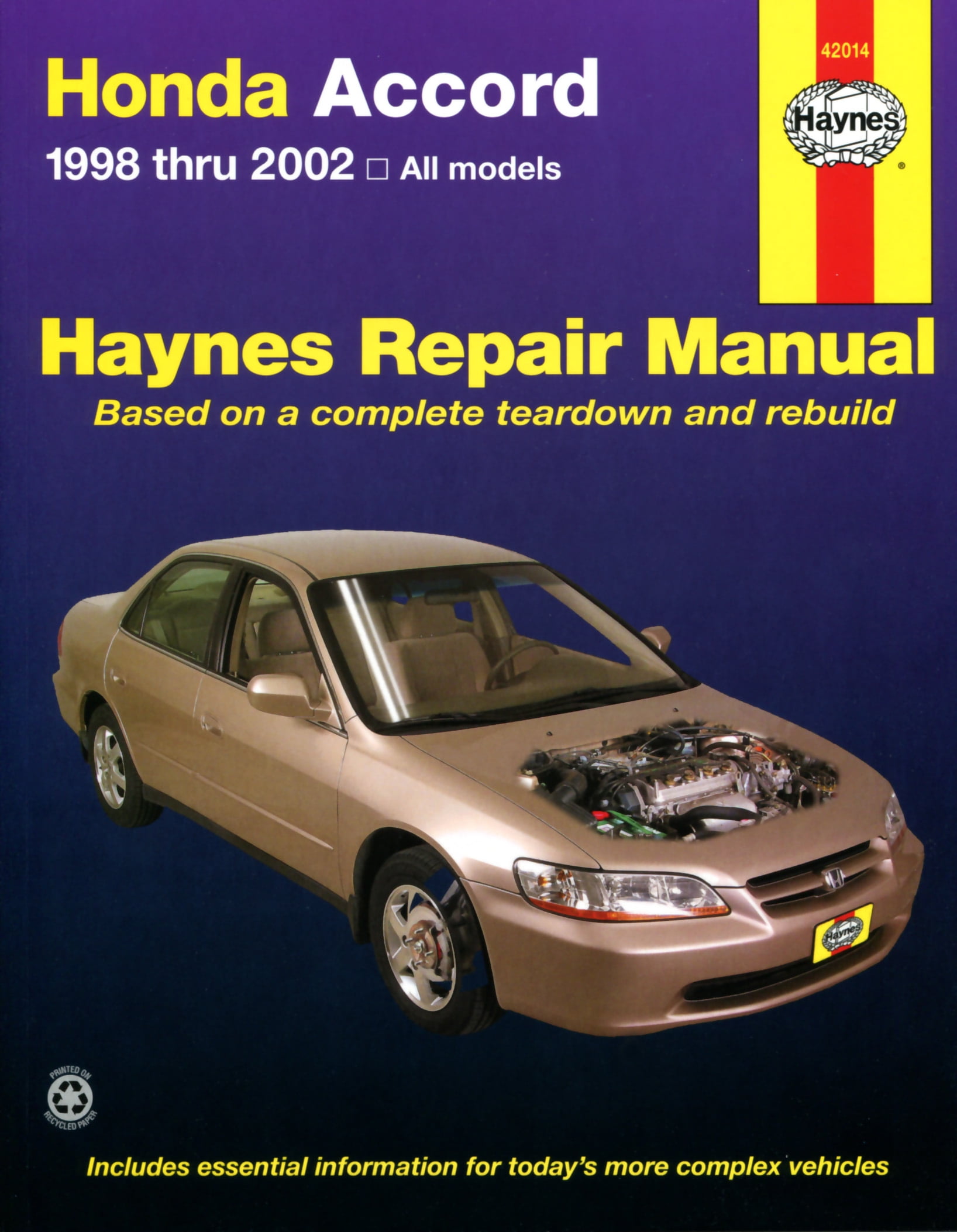 Honda Accord (98-02) Haynes Repair Manual - Walmart.com