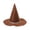 Coffee, variant on Halloween Felt Pointed Wizard Hat with Twine Rope Trim, Wide Brim Cone Costume Hat, Adult Party Dress Up Accessory for Stage Event Use Black