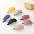 thumbnail image 3 of sunsanly Hair Barrette Banana Shape Candy Colors with Teeth Solid Color Anti-slip Hair Decoration Smooth Edge Large Size Hair Claw Hair Accessories, 3 of 8
