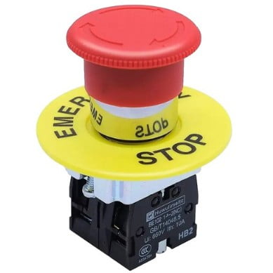 S2ER-E4RBD LED  Mushroom Emergency Push Button Switch With Light 12-24VAC/DC