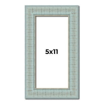 5x11 Frame Blue Teal Distressed Solid Wood Picture Frame | 1.625 Inch Moulding Width | Sonoma Blue