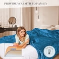 thumbnail image 3 of GONUES Electric Throw Blanket 50"x 60" Soft Flanne with 4 Heating Levels & 3 Hours Auto Shut off, Machine Washable - Blue, 3 of 8