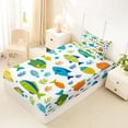 thumbnail image 4 of Castle Fairy Cartoon Multicolor Reef Fish Twin Sheets 3pcs,Simple Coral Bubble White Seamless Bedding,Green Orange,1 Fitted Sheet,1 Flat Sheet and 1 Pillowcase, 4 of 6