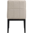 thumbnail image 6 of Meridian Furniture Adrian Taupe Vegan Leather Dining Side Chair (Set of 2), 6 of 11