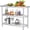 No wheels, variant on Stainless Steel Table, 14 x 24 x 34 Inch, 3-Tier Metal Prep Table with 2 Undershelf & Gloves, Commercial Kitchen Utility Workstation for Restaurant, Hotel, Laundry, Garage, Indoor, Outdoor, BBQ