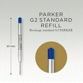 thumbnail image 2 of Parker Quink Flow Ball Pen Medium Point Blue Ink Refill (Pack of 6), 2 of 6