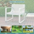 thumbnail image 3 of Costway Ensemble de 2 Chaises de Patio Fauteuils d'Extérieur en Plastique Résistants aux Intempéries Blanc, 3 of 9
