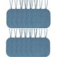 thumbnail image 2 of FUNING  Chair Cushion Memory Foam Pads with Ties Honeycomb Pattern Slip Non Skid Rubber Back Rounded Square 16" x 16" Seat Cover, 2 of 7