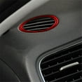 thumbnail image 4 of Real Bright Soft Car Interior Carbon Fiber Sticker Decoration2Pcs Red Carbon Fiber Dashboard Air Vent Cover For Volkswagen Jetta SedanAuto Car Protection Interior Accessories, 4 of 8