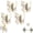 4 White, variant on Rotating Butterfly Adhesive Wall Hooks  No Drill 3-Prong Swivel Hangers with 270° Adjustable Wings Strong Stick On Organizer for Inner & Outer Corners Bathroom & Entryway