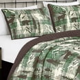 thumbnail image 2 of 3-Piece Rustic Wildlife Reversible Polyester Quilt Bedspread Set, 2 of 7