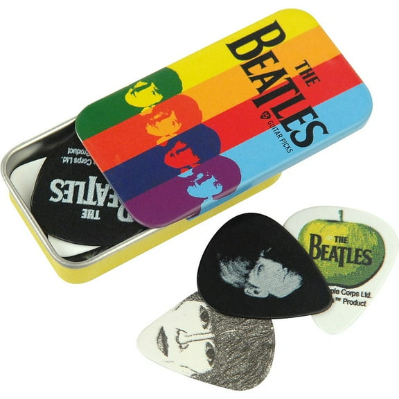 D'Addario Beatles Signature Guitar Pick Tins, Stripes