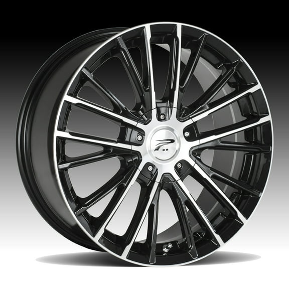Platinum 437U Genesis 17x7.5 5x100/5x114.3  40et Gloss Black Diamond Cut Face
