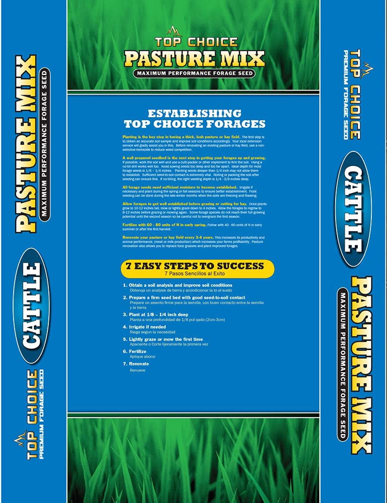 Mountain View Seeds Top Choice Cattle Pasture Mix Forage Seed