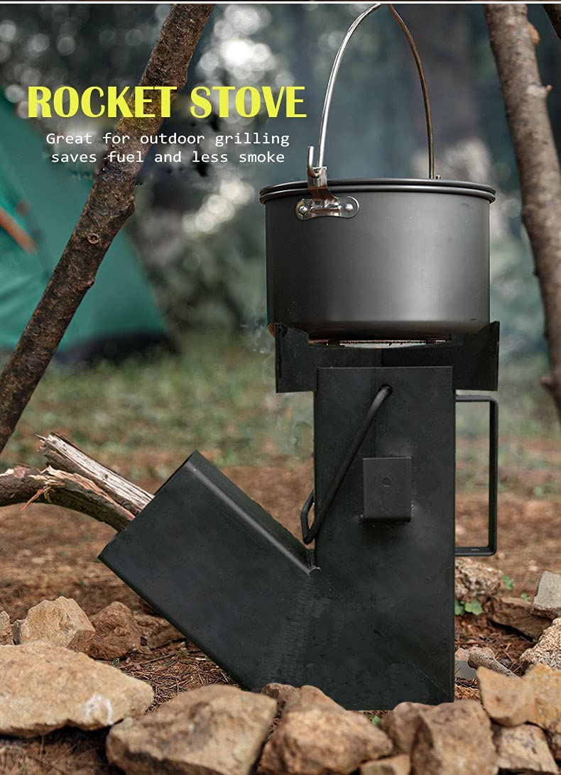 Buy Minneer Portable Rocket Stove HeavyDuty Wood Burning Stov For