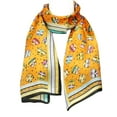 thumbnail image 2 of Wrapables® Vibrant 100% Silk Long Scarf 51" x 10.5", Cat Faces, Orange, 2 of 4