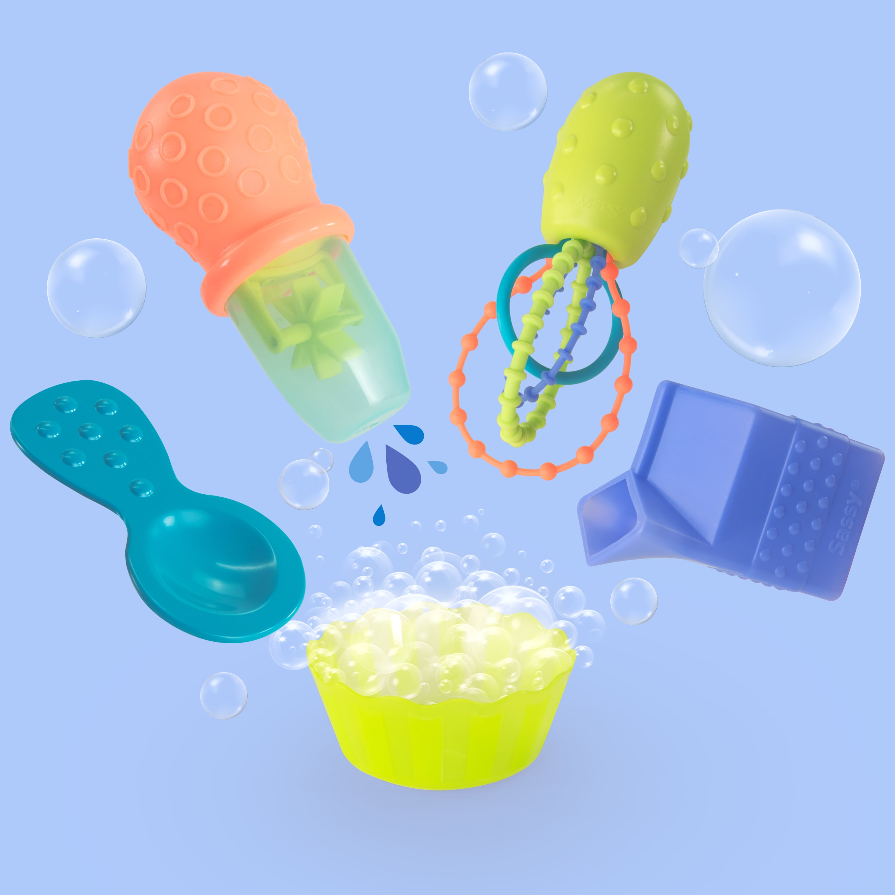 Sassy Bathtime Baker Piece Infant Bath Toy Set Walmart