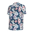 thumbnail image 2 of Balery Flowers Printed Men’s Short Sleeve Polo Shirt, Midweight Men's Shirt,Golf Polo shirts -Medium, 2 of 9