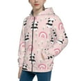 thumbnail image 2 of Naloa Cute Cartoon Panda Teenage Zipper Hoodie, Long Sleeve Zip Up Hoodies Casual Jackets Tops for 7-12 Years-Medium, 2 of 6