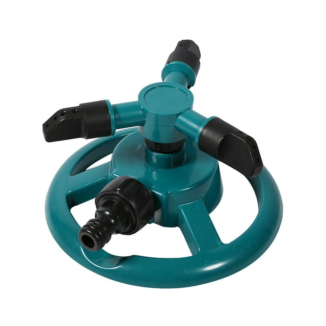 Aspersor de césped, Manguera de 3 chorros Aspersor automático de Agua de jardín, Sistema de riego de césped Rotación de 360 ??Grados para regar Jardines, céspedes, árboles, arbustos Ecomeon no