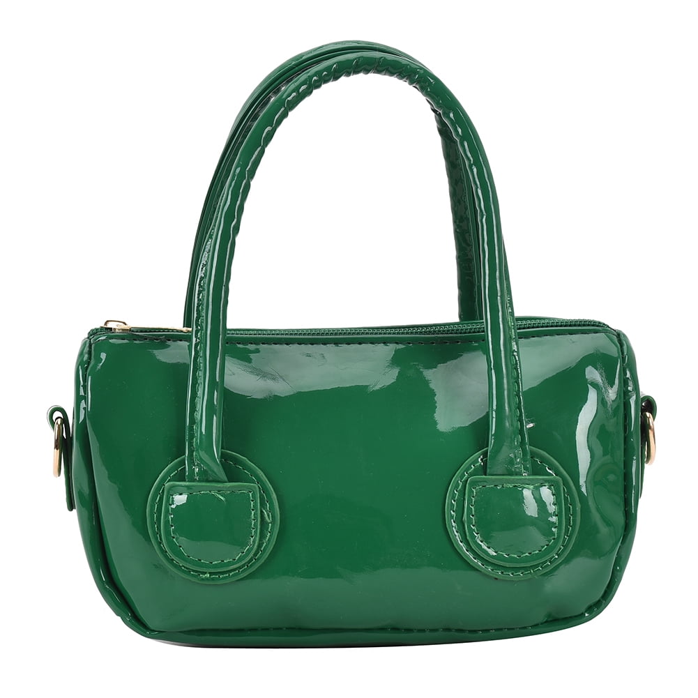 JOSEKO Girls Vintage Pure Color PU Leather Handbag Shoulder Bag For Women Top-Handle Bags