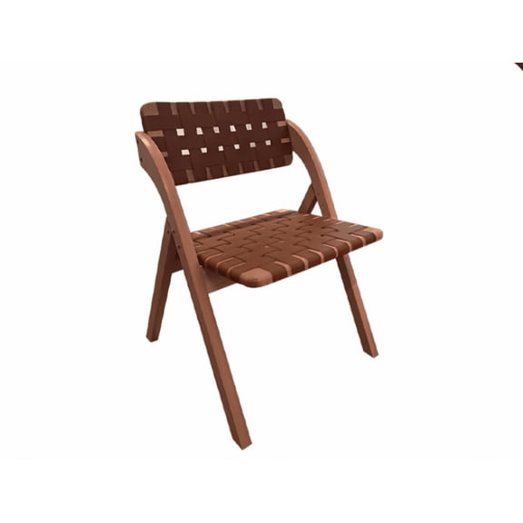 Mid-Century Solid Wood Dining Chair, Brown