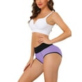 thumbnail image 4 of INSPIRE CHIC Women's Underwear High Waist Tummy Control Color-Block Brief 3XL Bright Purple, 4 of 4