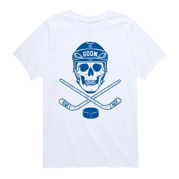 Instant Message - Hockey Skull - Youth Boys Short Sleeve Graphic T-Shirt