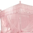 thumbnail image 2 of Luxury Princess Bed with 3 Side Openings with Curtain, Canopy, Mosquito Net and Bedding (Pink M), 2 of 4