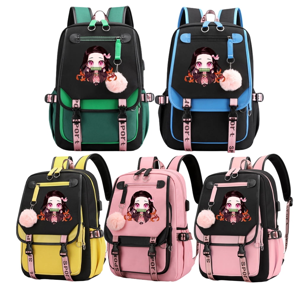 Demon Slayer girls boys children Backpacks Anime School bags portable