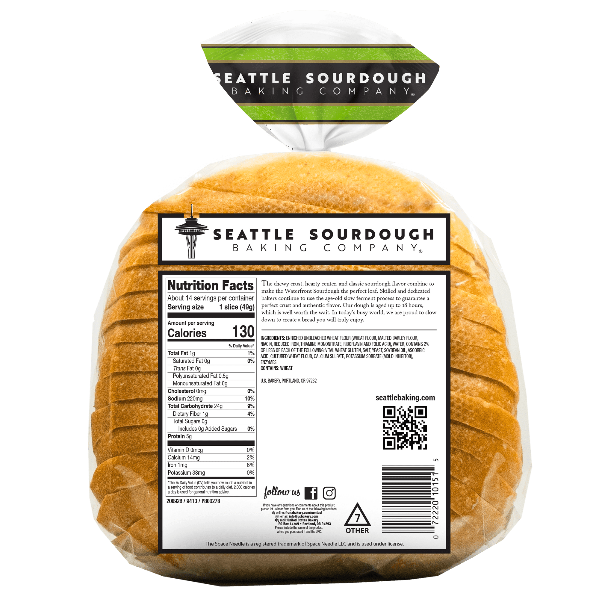 Seattle Sourdough Waterfront Sourdough Bread Loaf, 24 oz(Pack of 2)