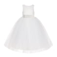 thumbnail image 2 of Ekidsbridal Girl Baptism Flower Girl Dress - Ivory Lace Tutu Tulle with Tiebow LG7noFT-A (Size: M-10), 2 of 3