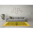 thumbnail image 3 of Ahgly Company Machine Washable Indoor Rectangle Oriental Yellow Traditional Area Rugs, 7' x 10', 3 of 4