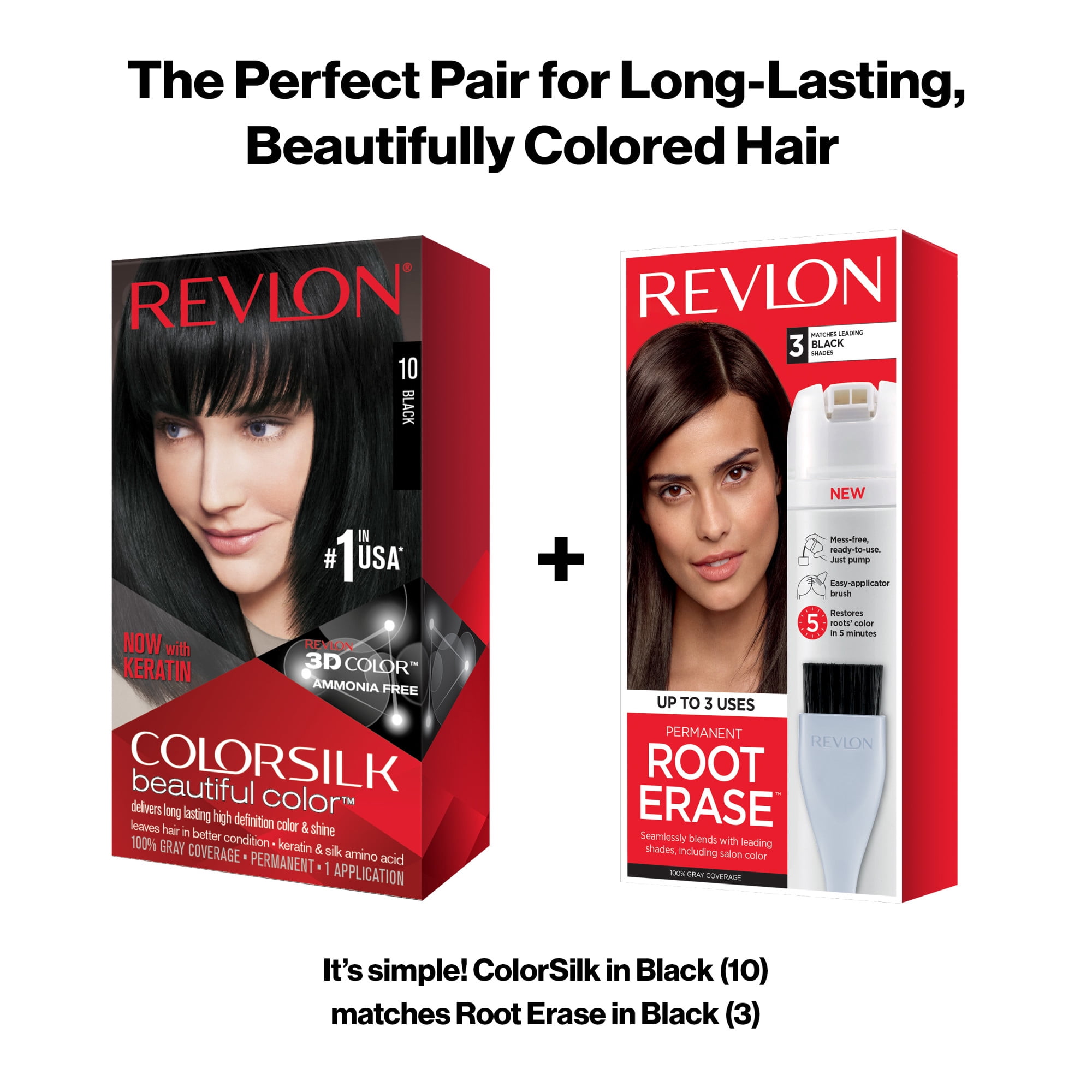 Revlon ColorSilk Beautiful Color Permanent Hair Color, 10 Black, 1 count -  Walmart.com