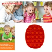 Push Pop Bubble Oval Red Sensory Toy for Autism Stress Reliever , Push Pop Bubble Fidget Toy, Silicone Bubble Toy, Push Pop Bubble Toy Squeeze Pop It Fidget Toy for Anxiety Adults, Kids