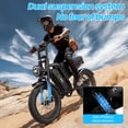 thumbnail image 6 of Deepower K3 Electric Bike for Adults, 1500W Peak Motor 28MPH Electric Bike, 48V 15Ah Removable Battery 20"x4.0 Fat Tire Ebike, Dual Suspension 7-Speed Moped Bicycle, UL 2849 Certified, 6 of 9