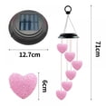 thumbnail image 3 of Crowdstage Solar Powered Color-Changing LED Hanging Lamp Heart Windchime Light for Outdoor Indoor Gardening Yard Pathway Decoration, 3 of 9