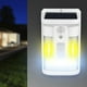 thumbnail image 1 of Lámparas solares de pared con sensor de movimiento y 3 modos de iluminación, impermeables, alimentadas por energía solar, para terrazas, cercas, garajes, graneros, patios, luces solares de plástico., 1 of 6
