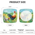 thumbnail image 2 of 6 Packs Removable Chair Seat Covers for Dining Room, Spring Grass Flowers Stretchable Office Kitchen Chair Slipcovers Cushion Protector Bird Animal Furniture Decor, 16.9x16.9 Inches, 2 of 6