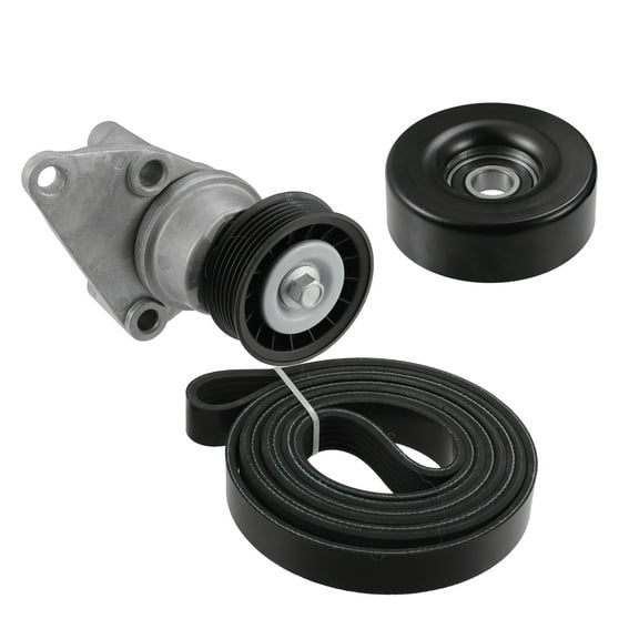 1 Set Drive Belt Tensioner Idler Pulley Assembly Replacement for Chevy Avalanche