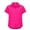 Hot Pink*, variant on RUTAYY Boys Shirt Turndown Collar Short Sleeve Solid Color Full Button Front Curved Hem Everyday Wear Light Blue
