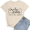 thumbnail image 3 of Country Roads Take Me Home T Shirts for Women 2025 Country Music Tshirt Short Sleeve Crewneck Womens T Shirts, 3 of 5