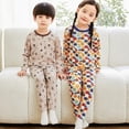 thumbnail image 2 of Pijamas de invierno para niños, pijamas de Navidad, ropa interior térmica para niños, pijamas de dibujos animados para niñas, niños, ropa de dormir para bebés, 2 of 4