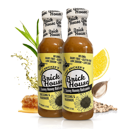 Sunny Honey Balsamic 12 Oz Vinaigrette Dressing by Brick House 2Pk