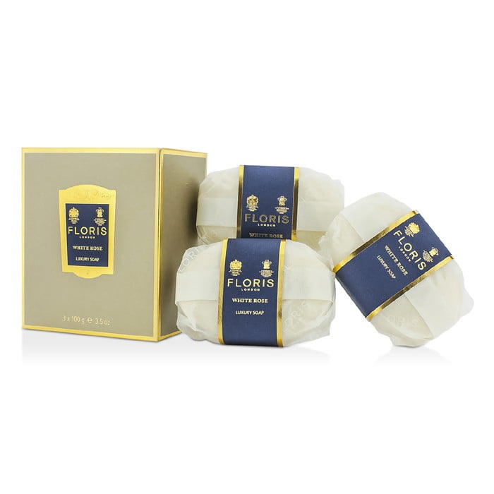 Floris - White Rose Luxury Soap-3x100g/3.5oz - Walmart.com - Walmart.com
