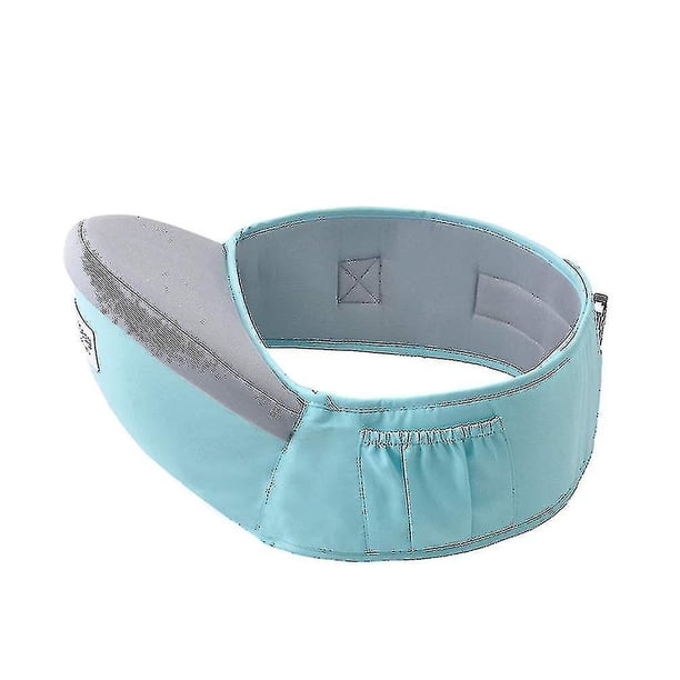 Portabebés de cadera con bolsillo lateral, portabebés delantero, azul claro