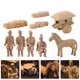 thumbnail image 2 of 1 juego de guerreros de terracota, miniatura decorativa de escritorio, modelo de caballo, 2 of 6