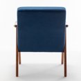 thumbnail image 4 of MIKIBAMA Mid-Century Modern Chair with Solid Wood Frame, Accent Chair Extra-Thick Backrest, Blue, 4 of 9